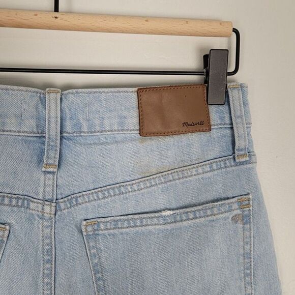 Madewell Size 27 Slim Demi Boot Jeans High Waist Crop Light Wash Blue - Picture 8 of 12